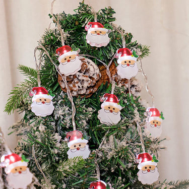 10ft 20 LEDs Christmas String Lights Waterproof Christmas Tree Santa Claus Snowman Christmas Decorations USB Operated for Home, Festival, Party Indoor Outdoor Christmas Ornaments